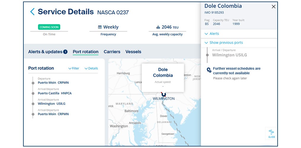 Fire aboard Dole Colombia brought under control at Port of Wilmington