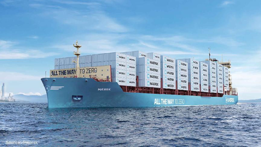 Ground-breaking boxship named Laura Maersk by European Commission president