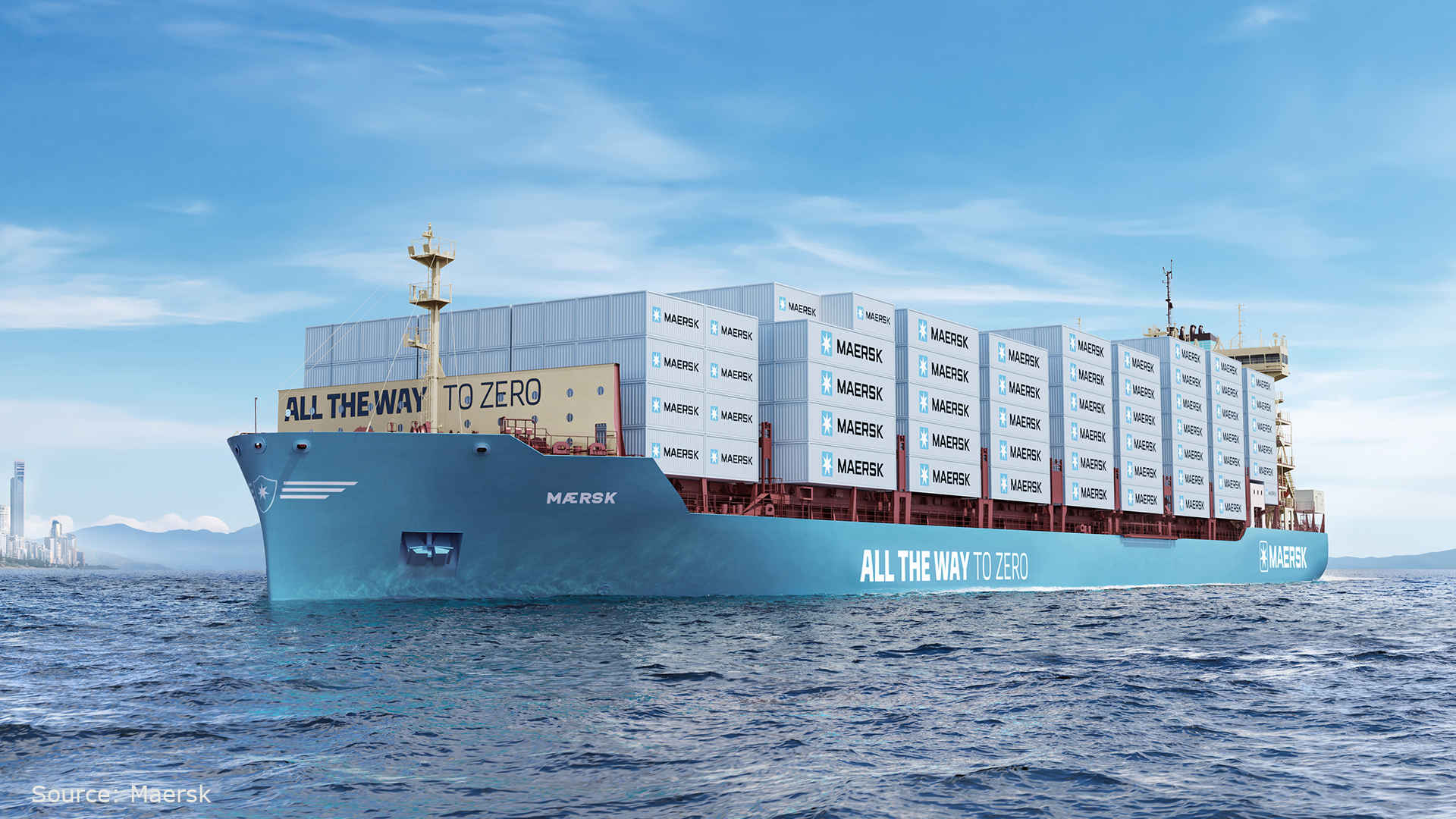 Ground-breaking boxship named Laura Maersk by European Commission president