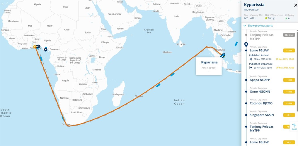 Laust Maersk and Kyparissia: Two Maersk vessel incidents off Charleston and at Port of Tanjung Pelepas