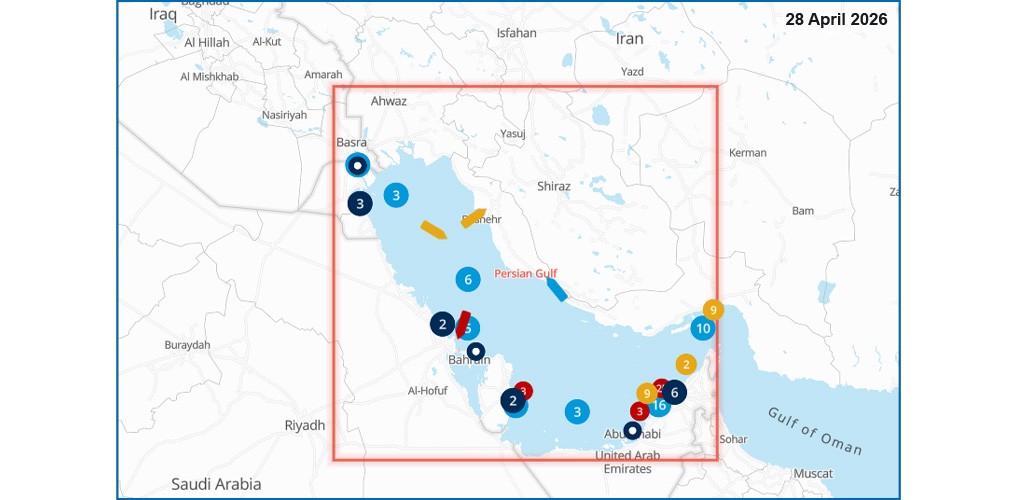 Top five container lines have over 30 boxships, 300,000 TEU stranded in Hormuz
