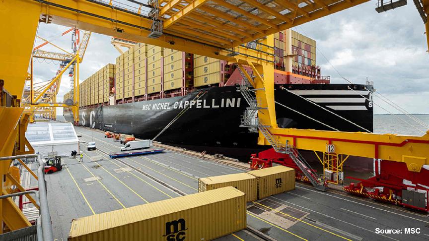 World's largest container vessel named in Bremerhaven