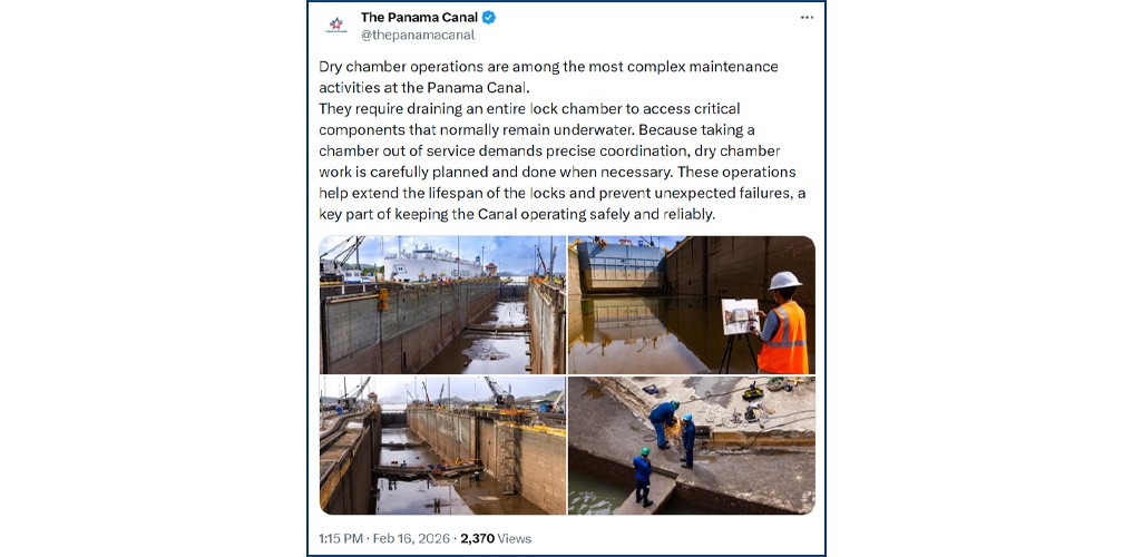 Panama Canal prepares for maintenance work in June
