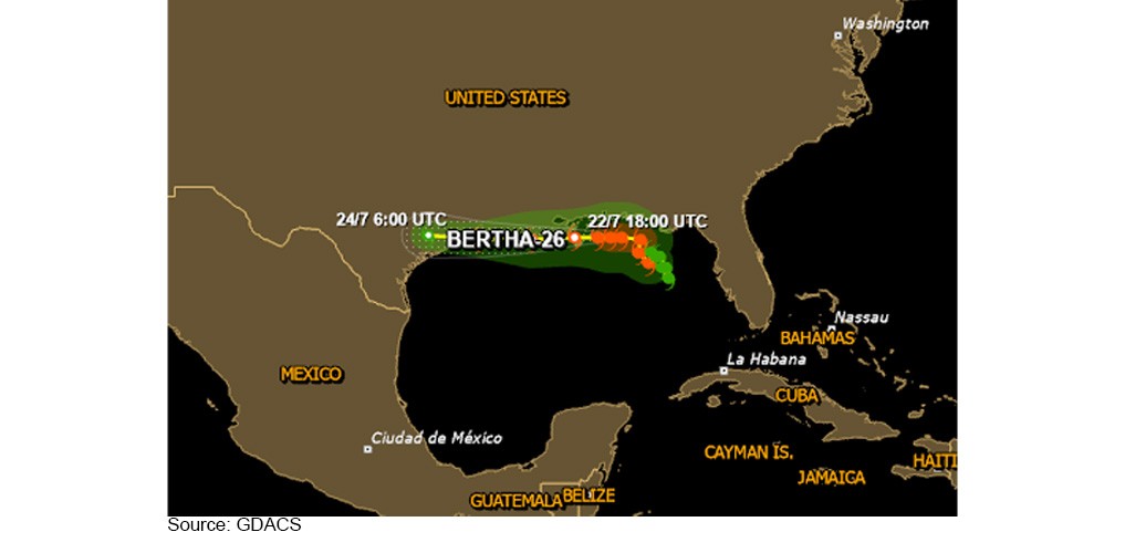 Tropical Storm Bertha prompts operational precautions for US Gulf Coast ports