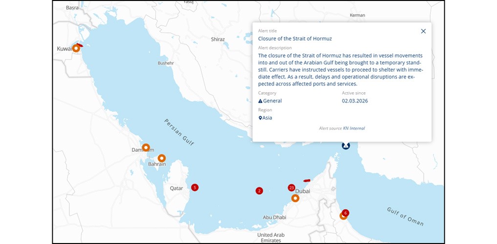 Iran-US conflict overview: Hormuz Strait closed, vessels seek shelter, carriers suspend bookings